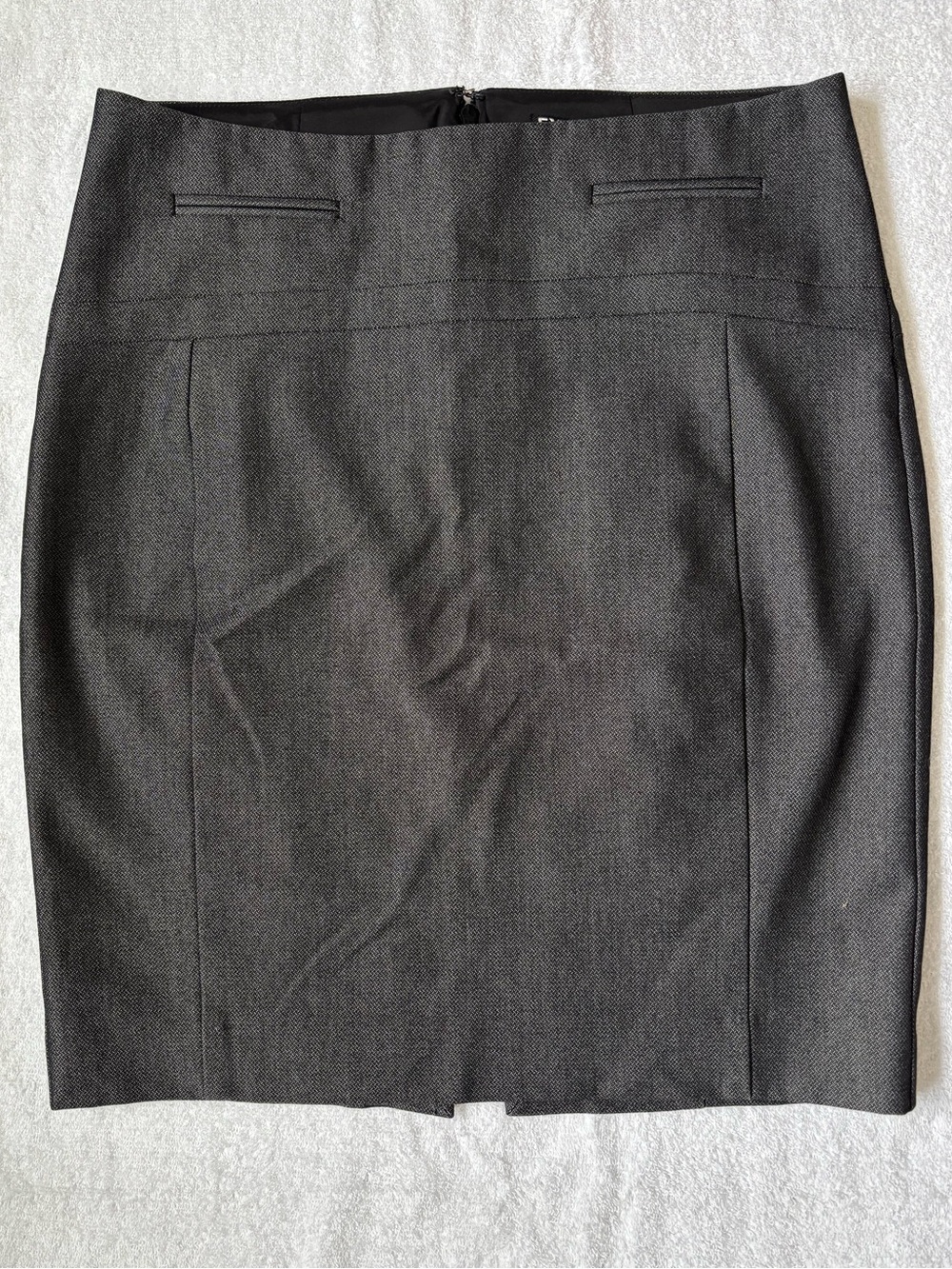 Express Pencil Skirt Charcoal Gray/Black Micropattern Size 0 Elevated Officewear